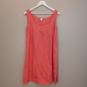 Garnet Hill Sundress 100% Linen Flowy Lightweight Travel Beach Pool - Size 8